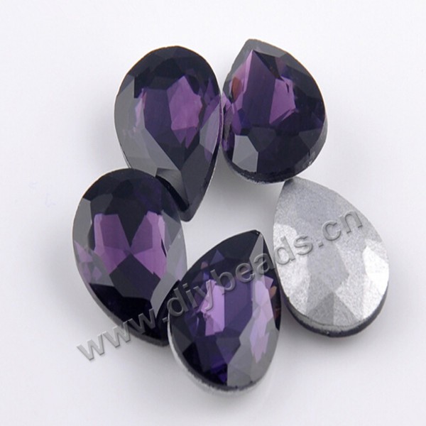 facted,rhinestone,mixed color,glass ,point back, teardrop,10*14mm,per pkg of 500pcs