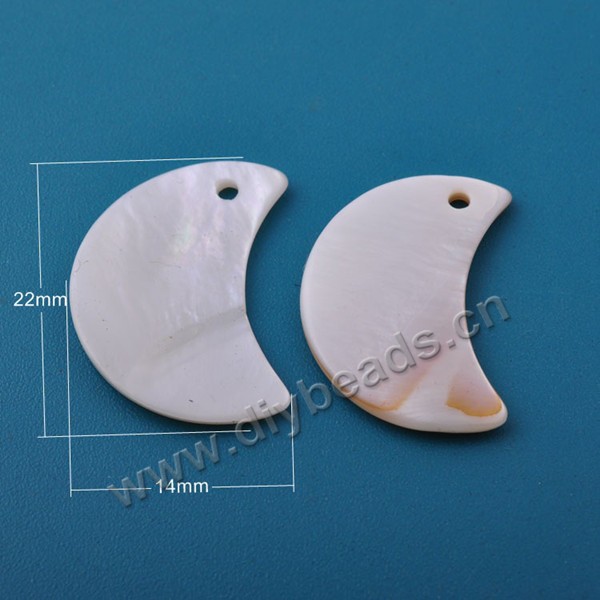 Bead,freshwater shell ( natural ),white,14*22mm ,moon.Sold per pkg of 1000pcs.