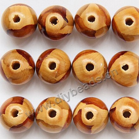 Beads,wood,round loose bead,19x18mm with 3mm hole. Sold per pkg of 100ps