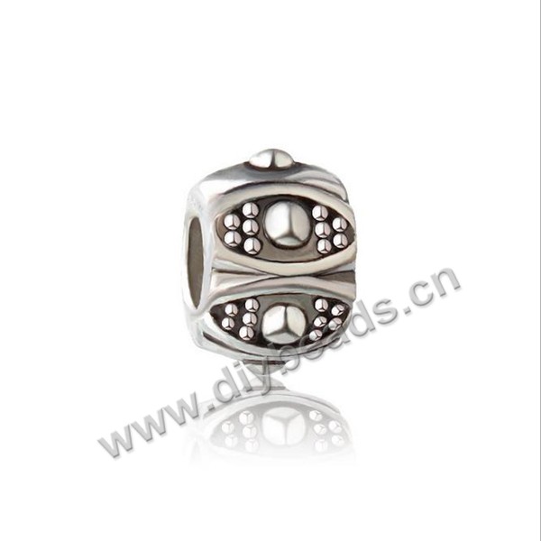 Bead,big-hole beads,zinc alloy,eye shape,8.5*9.5mm,Sold per pkg of 100pcs