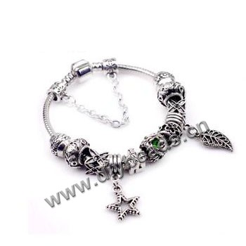 Bracelet,alloy, Beaded bracelet ,Diamond, Sold per pkg of 10ps