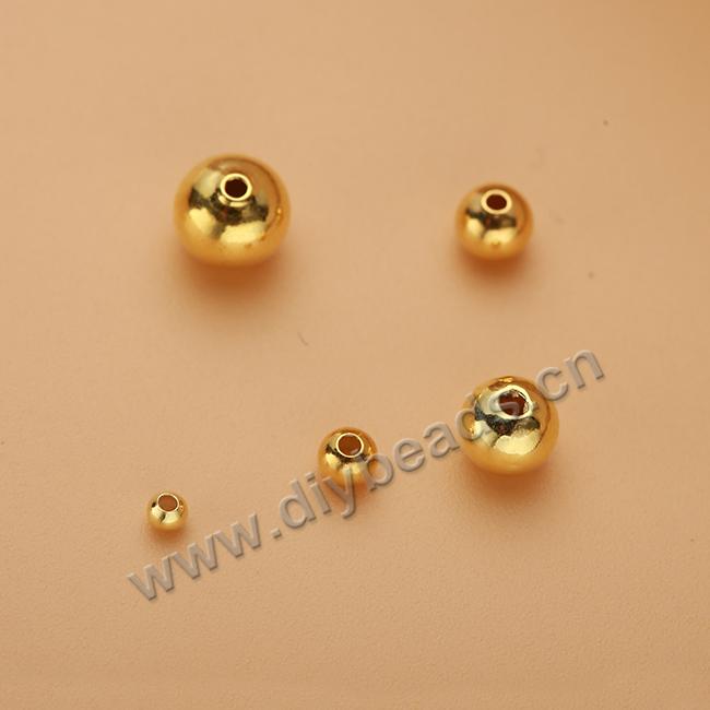 925 sterling silver beads, 24K gold color, 4mm small beads. Sold per pkg of 50pcs