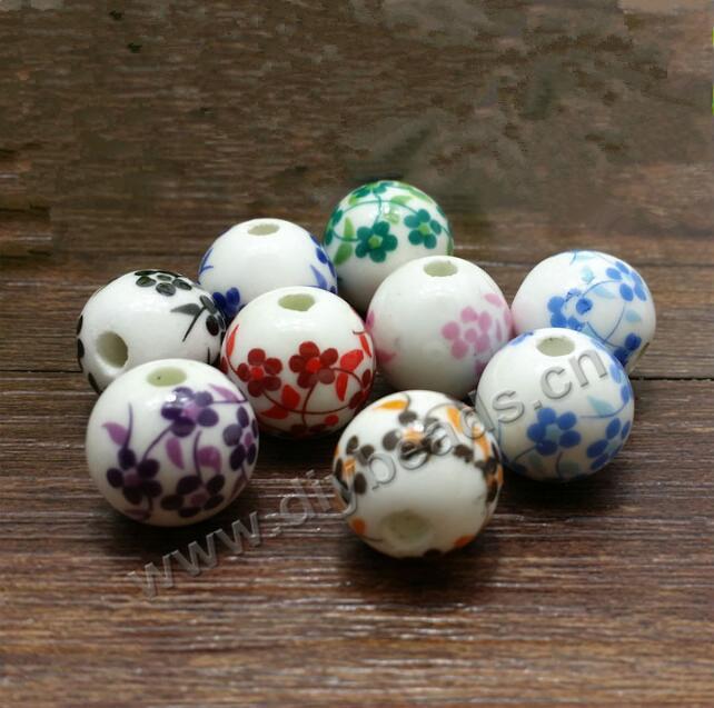 Wholesale fashion ceramic flower beads for jewelry making