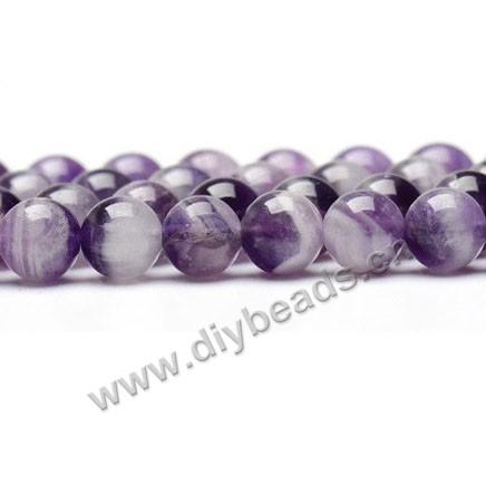 Bead, flower amethyst (natural), 12mm round. Sold per 15-inch(38cm) strand
