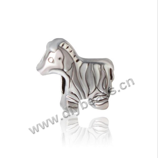 Bead,big-hole beads,zinc alloy,horse shape,1.1*1.3mm,Sold per pkg of 100pcs