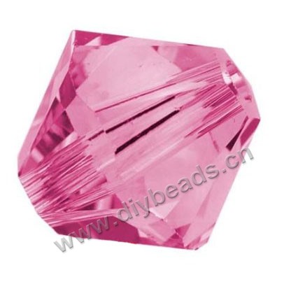 beads,AAA grade glass,4mm bicone fuchsia 5328,sold per package of 100pcs