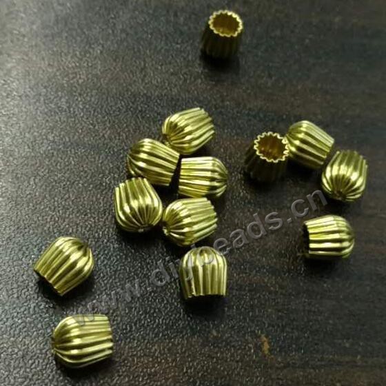 10mm gold plated brass squash cap beads