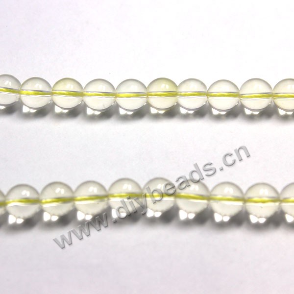 Bead, Citrine (natural), 9.5mm round, Sold per 15-inch strand