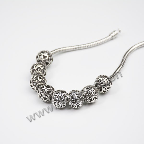 Bead,big-hole bead,alloy,ancient silver daisy,Sold per pkg of 10ps