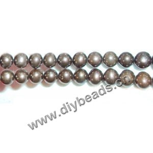 Pearl, cultured freshwater (dyed), coffe, 8-9mm potato. Sold per 15-inch(38cm) strand