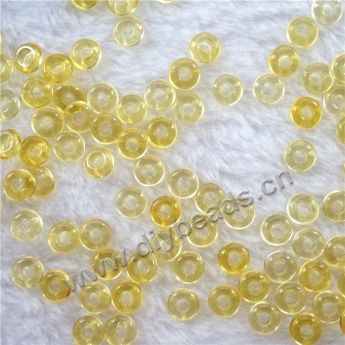 Bead, Citrine (natural), big hole beads.8mm round, Sold per pkg of 10pcs