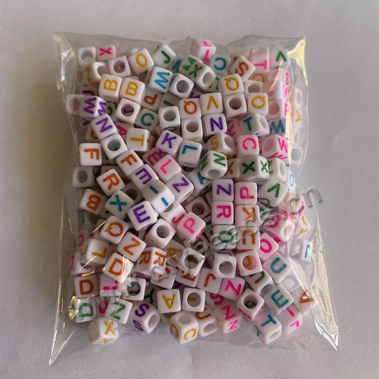 Colorful letters on white