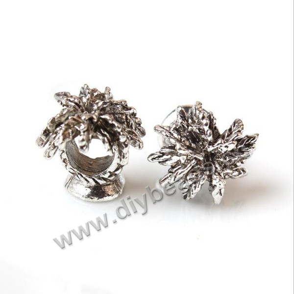 Bead,big-hole beads,zinc alloy,coconut tree shape,12*11mm,Sold per pkg of 100pcs