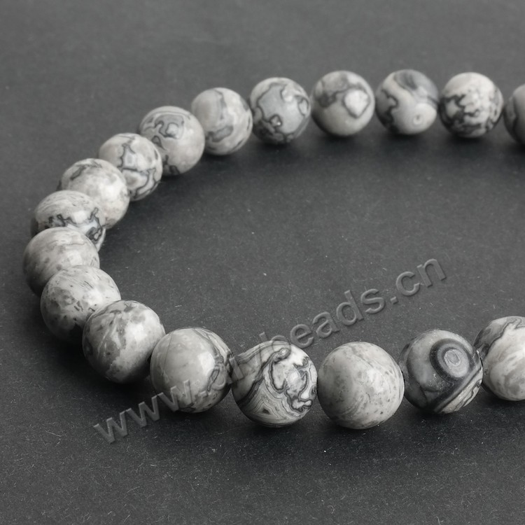 Cheap Picasso Jasper Beads white and black round natural gemstone beads 12mm, sold per pkg of 10strands