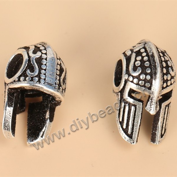 Bead, 925 sterling silver,roman head beads,   Sold per pkg of 1 bag-10 pieces.