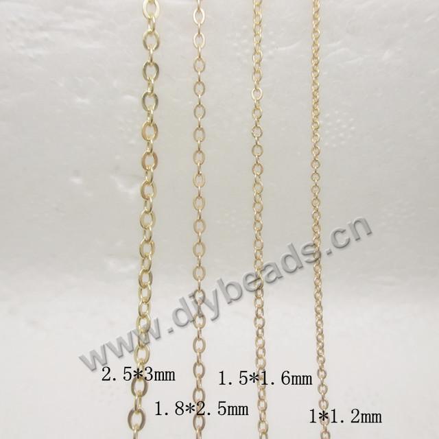 Wholesale 24k Gold Filled Chain Unfinished Chain for Jewelry Making
