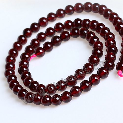 Bead, garnet (natural),4.8mm,round,AAAAA grade. Sold per one strand