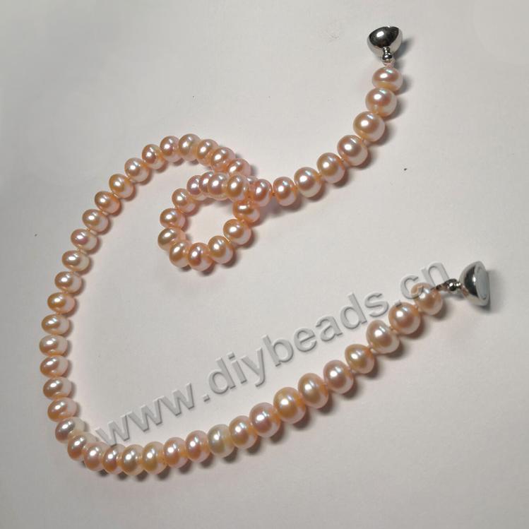 High quality 8-9mm natural freshwater pearl neckla