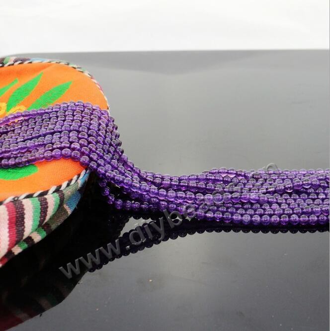 Bead,Amethyst,Wholesale natural amethyst round beads, loose beads,4mm ,sold per 5 strands 