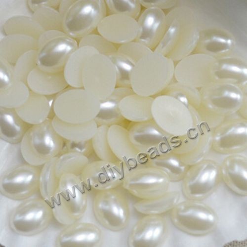 Bead,acrylic pearl,white,4x6mm oval shape.Sold per pkg of 10000pcs