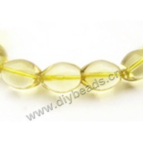 Bead, Citrine (Dyed), 6*9mm rice shape, Sold per 16-inch strand