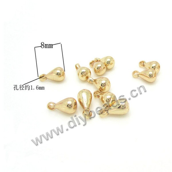 Bead, brass 24k gold filled 8mm teardrop bail   beads,  Sold per pkg of 1 bag- 100 pieces.