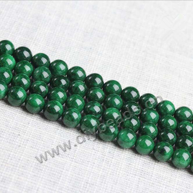 Wholesale green chalcedony beads for making bracelet