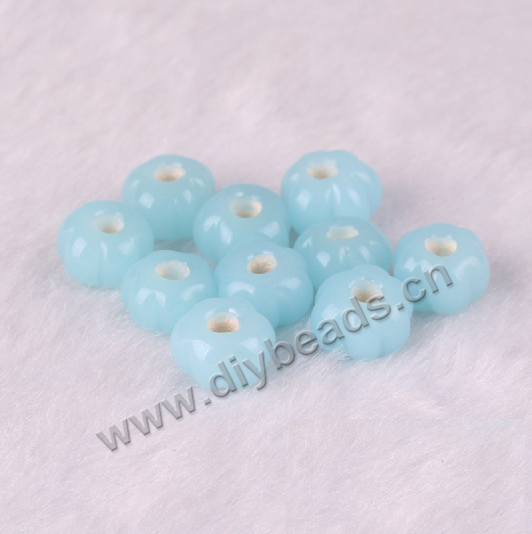 Bead,Japan lampworked glass, Mixed colors  Pumpkin , 6*8 mm round.sold per pkg of 100pc 