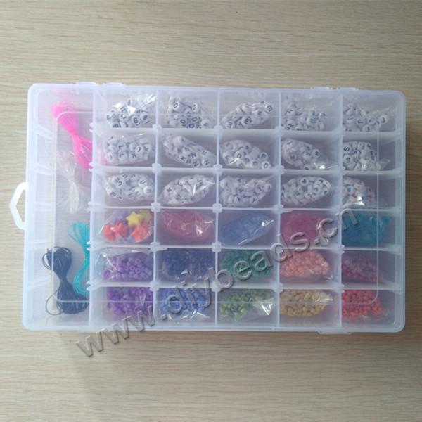 31 slots clear plastic storage box beads set accessories for DIY children's bracelet toys and Beads Set Creative Gifts 