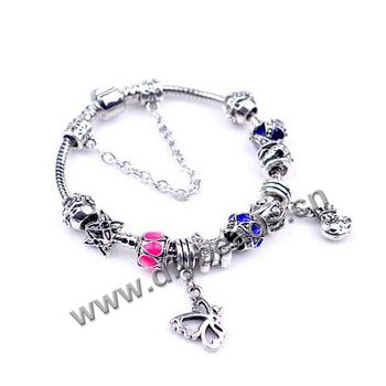Bracelet,alloy, Beaded bracelet ,Diamond, Sold per pkg of 10ps