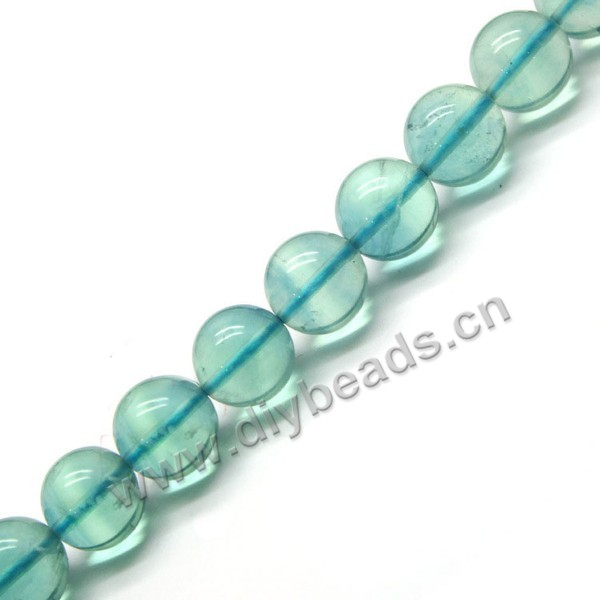 Bead, blue fluorite (natural), 12mm round. Sold per 15-inch strand approx 32beads.