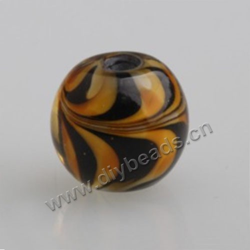 Bead,Japan lampworked glass,black, 14x14mm round.mini order 100pc 