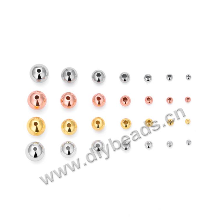 Wholesale 4mm cheap 925 sterling silver beads for jewelry making 