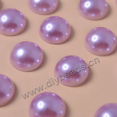 Bead, acrylic, 7mm, flatback half round. Sold per pkg of 1 bag-(2000pcs).