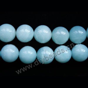 Bead, amazonite (natural), 10mm round. Sold per 16-inch(40cm) strand