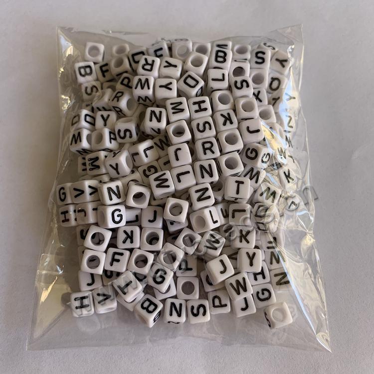 Black letters on white
