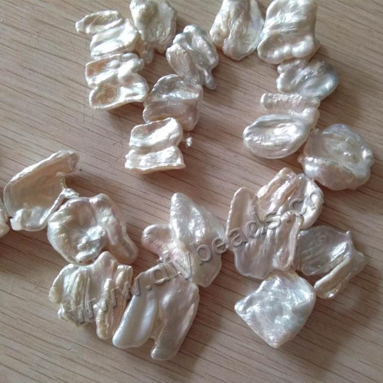 Bulk 18-25cm natural irregular Keshi baroque  freshwater loose pearl strand