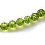 Bead, peridot (dyed), 8mm round,Mohs hardness 6-1/2 to 7. Sold per 15-inch 3 strandS