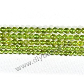 Bead, peridot (natural), 4mm round,A grade Mohs hardness 6-1/2 to 7. Sold per 15-inch strand