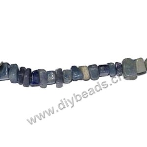 Bead, blue aventurine (natural), 5x9mm small chip. Sold per 33-1/2 inch strand