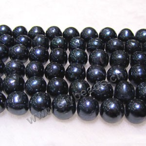 Pearl, cultured freshwater (dyed), sapphire blue, 9mm potato. Sold per 15-inch(38cm) strand