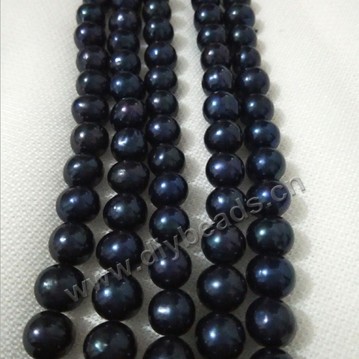 Pearl, cultured freshwater,black,10-11mm potato, AA grade. Sold per bag of one strand