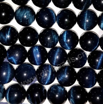 Wholesale high quality loose gemstone beads blue tiger eye stone 
