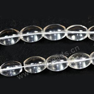 Bead,clear quartz crystal (natural), 10*14mm rice shape. Sold per 16-inch strand