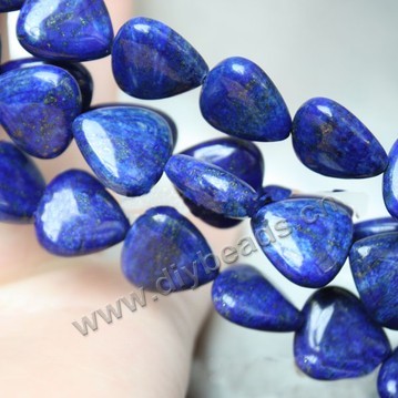 Bead, lapis lazuli(dyed) , 16mm puffed heart Sold per 16-inch strand