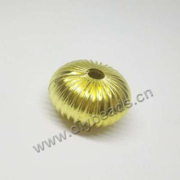 18mm gold plated brass squash beads
