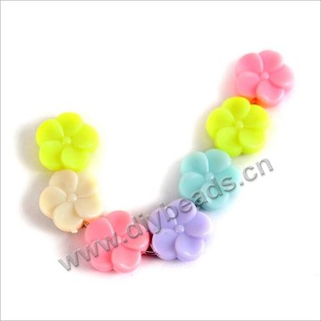 Bead, acrylic beads,Factory direction sale loose beads acrylic beads flower shape for children 