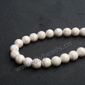Cheap 12mm natural howlite round gemstone beads for jewelry making,sold per pkg of 10strands