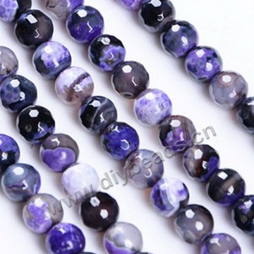 Bead,agate,violet color,smooth 4mm round, Sold per 5 strands.