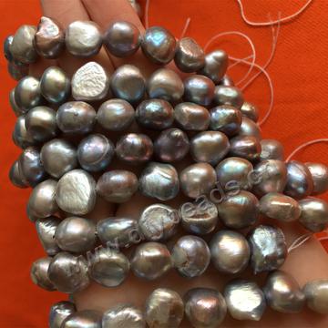 11-12mm grey(dyed)Natural irregular Freshwater baroque Pearls